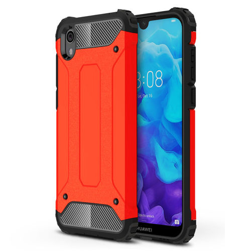 Military Defender Tough Shockproof Case for Huawei Y5 (2019) - Red